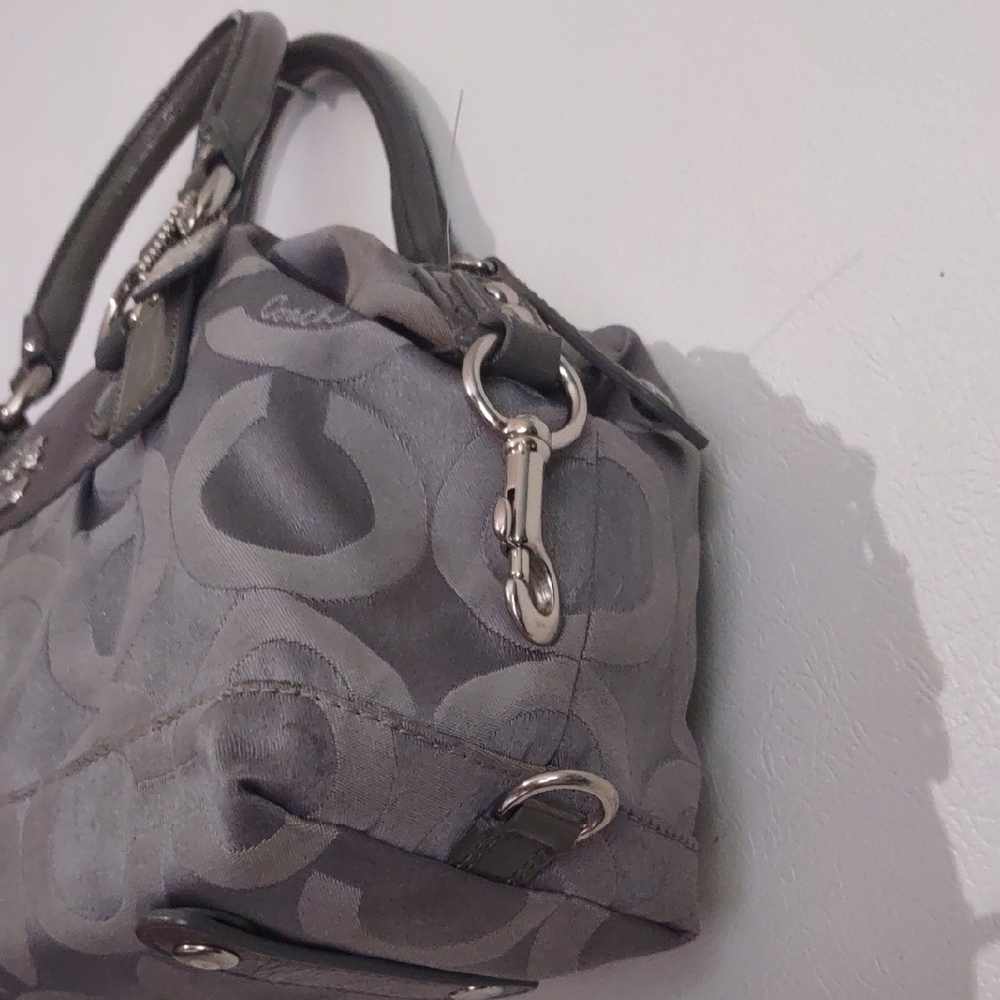 Coach Gray and Black Satchel - Picture 9 of 16